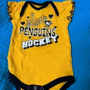 NHL Penguins Hockey Baby Girl Onesie Bundle 0-3m